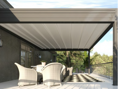 Pergola Cover Addossata Frontale - Roma