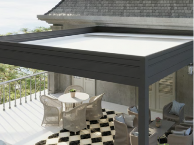 Pergola Cover Addossata Frontale - Roma
