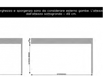 Pergola Cover Addossata Frontale - Roma