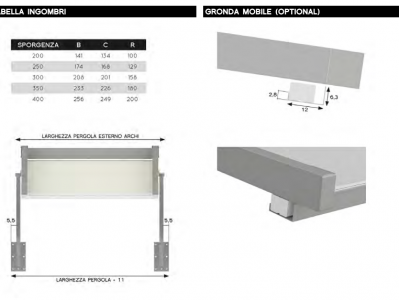 Pergotende alu-one arco - Tenda con arco - Roma