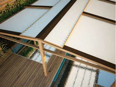 Pergola alu-wood autoportante doppiafalda - Roma