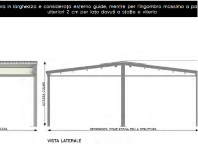 Pergola alu-wood autoportante doppiafalda - Roma