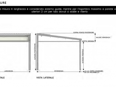 Pergola alu-wood autoportante monofalda - Roma