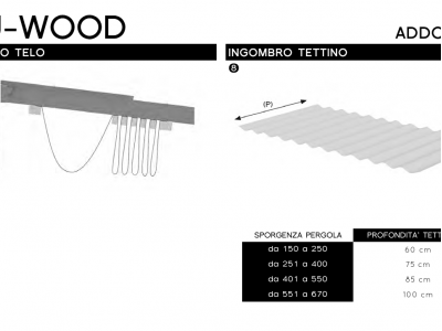 Pergola alu-wood addossata - Roma