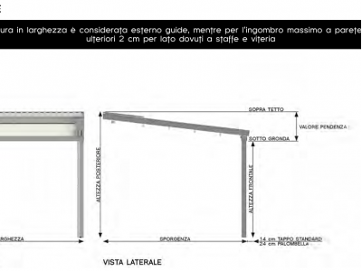 Pergola alu-wood addossata - Roma