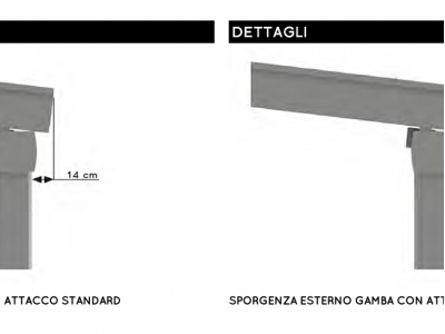 Pergola alu-wood addossata - Roma