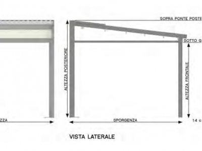 Pergola evolution autoportante monofalda - Roma