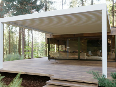 Pergole frangisole bioclimatica addossata frontale - Roma