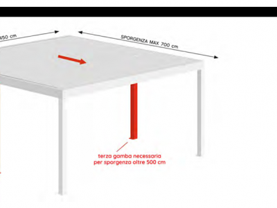 Pergole frangisole bioclimatica addossata frontale - Roma
