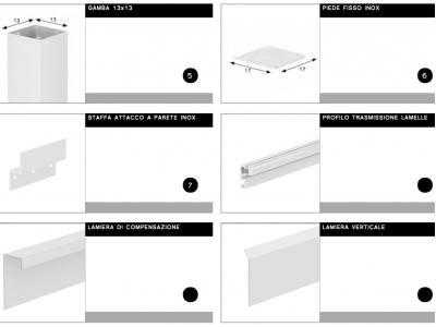 Pergole frangisole bioclimatica addossata frontale - Roma