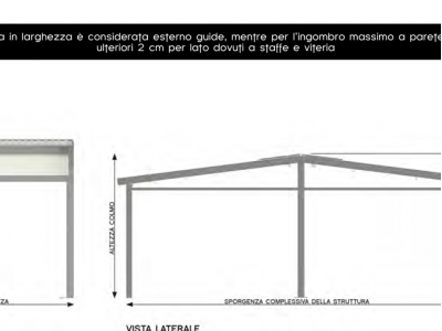 Pergola maxi autoportante doppiafalda - Roma