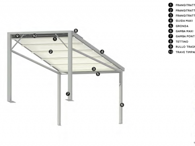 Pergola maxi autoportante monofalda - Roma