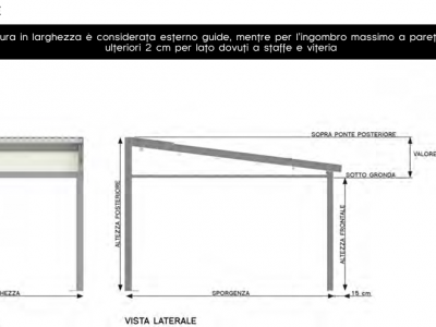 Pergola maxi autoportante monofalda - Roma