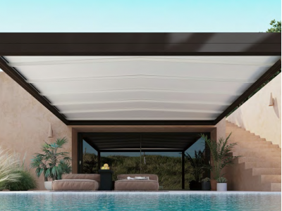 Pergole roof addossata frontale - Roma