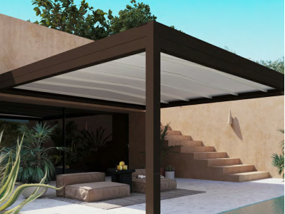 Pergole roof addossata frontale - Roma