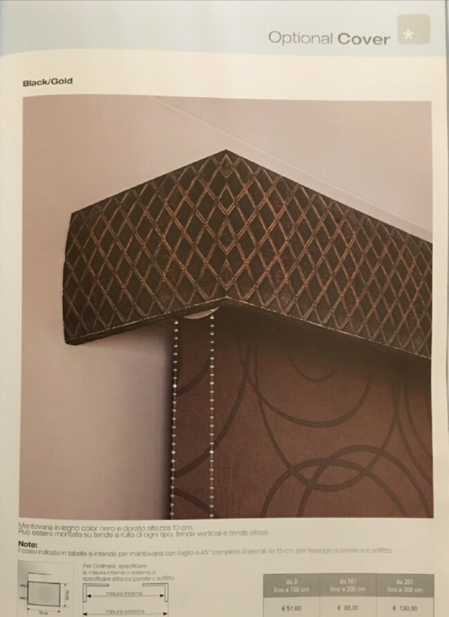 Mantovana Per Tende In Voile Velato 145x45cm - Decorazione Per Cucina E Balcone